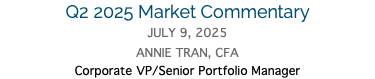 Q2 2025 Market Commentary JULY 9, 2025 Annie Tran, CFA Corporate VP/Senior Portfolio Manager
